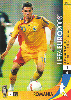 Adrian Mutu Romania Panini Euro 2008 Card Game #171